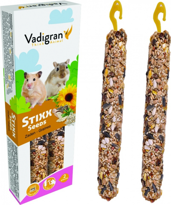 Pauzinhos a roer Vadigran StiXX rato&hamster com sementes 115gr