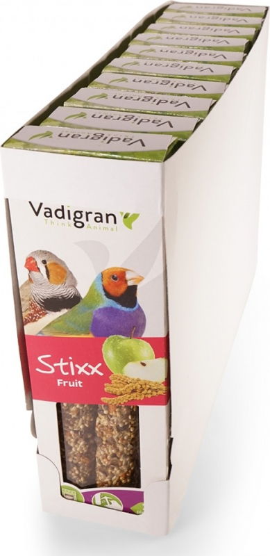 Barrette da rosicchiare alla frutta per uccelli esotici StiXX