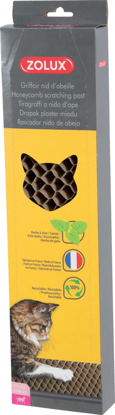 Griffoir carton nid d'abeille avec Catnip - 45 cm