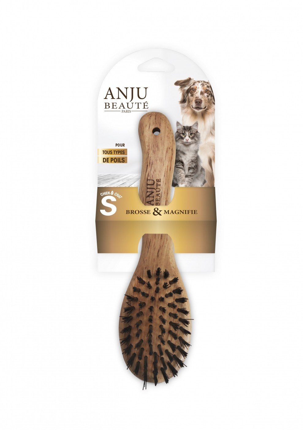 ANJU - Zarte Bürste für Hunde & Katzen