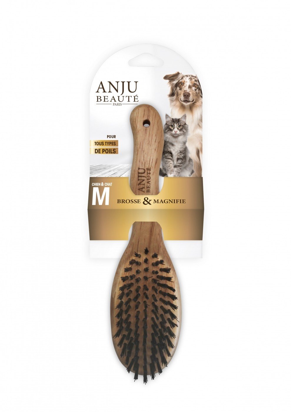 ANJU - Zarte Bürste für Hunde & Katzen