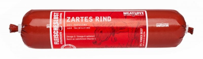 MEATLOVE Pâtée Saucisse Classic Menu au boeuf pour chien