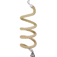 Jouet pour oiseau Vadigran sisal et corde en spirale avec clochette