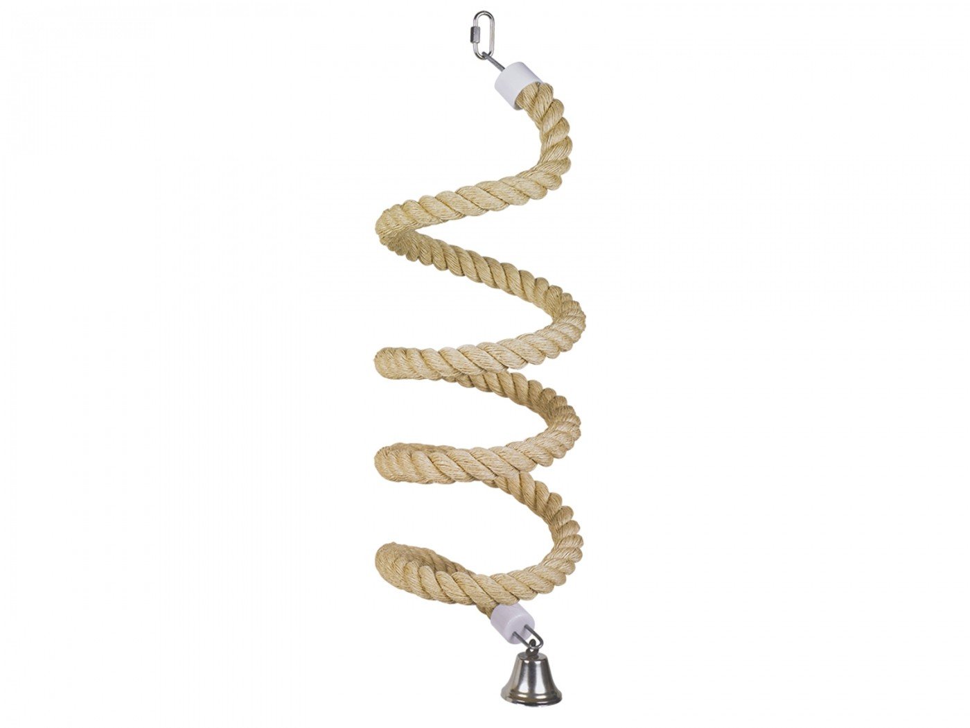 Jouet pour oiseau Vadigran sisal et corde en spirale avec clochette
