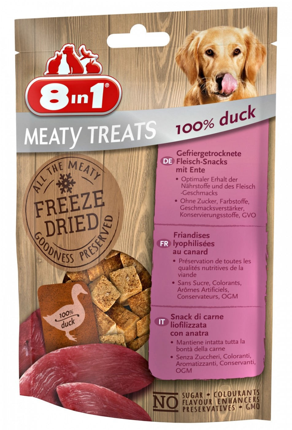 8in1 Gefriergetrocknete Snacks mit Ente