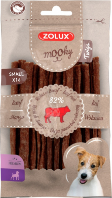Friandises pour chien Mooky premium bâtonnets au boeuf S x16