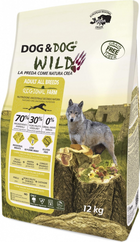 GHEDA Dog&Dog Wild Regional Farm Sans Céréales pour Chien Adulte