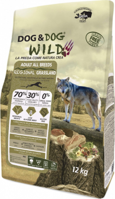 GHEDA Dog&Dog Wild Regional Grassland Sans Céréales pour Chien Adulte
