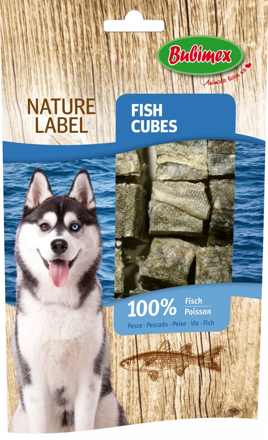 BUBIMEX Fish Cubes 75 gr Golosinas naturales para perros