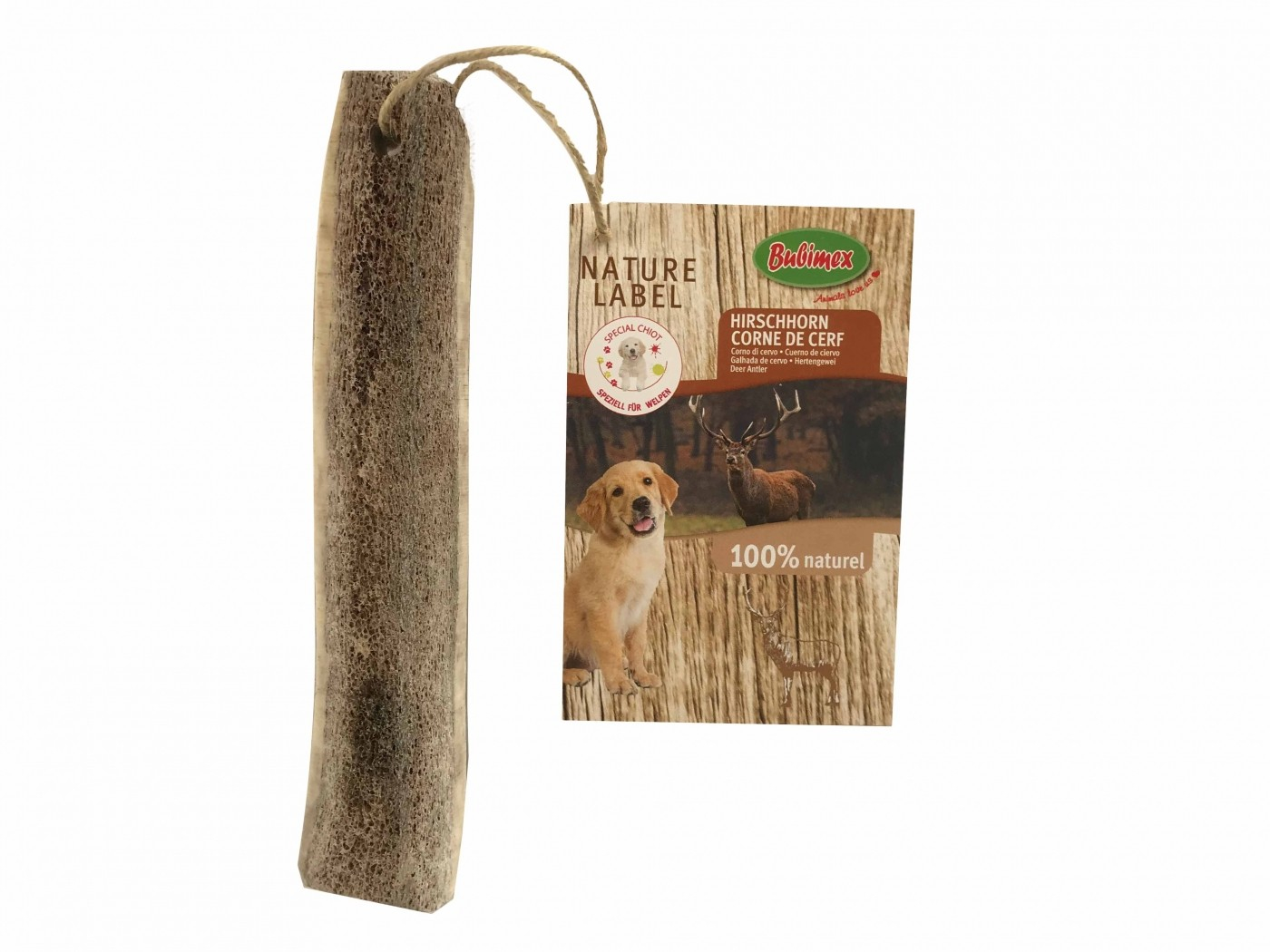 Snacks naturais para cão BUBIMEX Corno de veado e meio corno de veado - 6 tamanhos á escolha