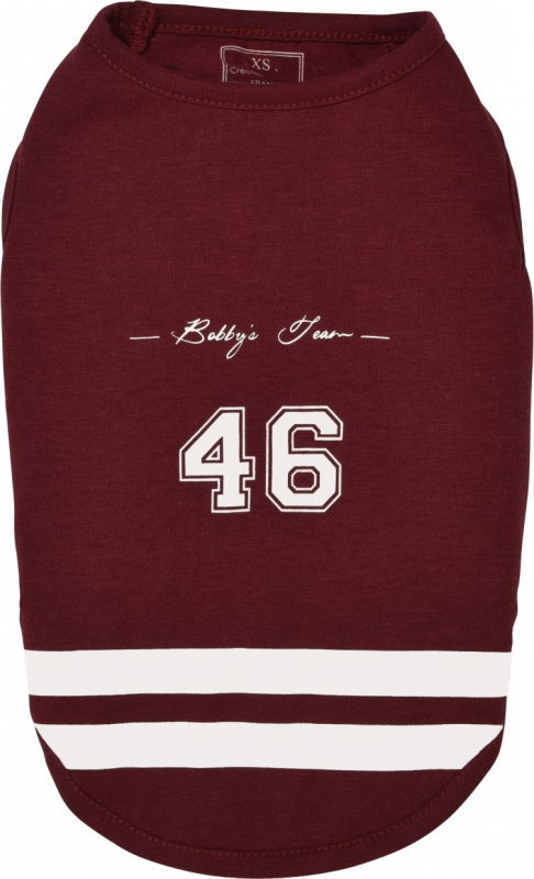 T-shirt per cani Baseball Bordeaux - ideale per rinfrescare i cani