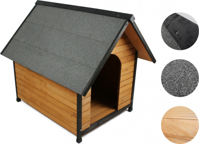 Caseta de madera ZOLIA Black Cleo para perros y gatos