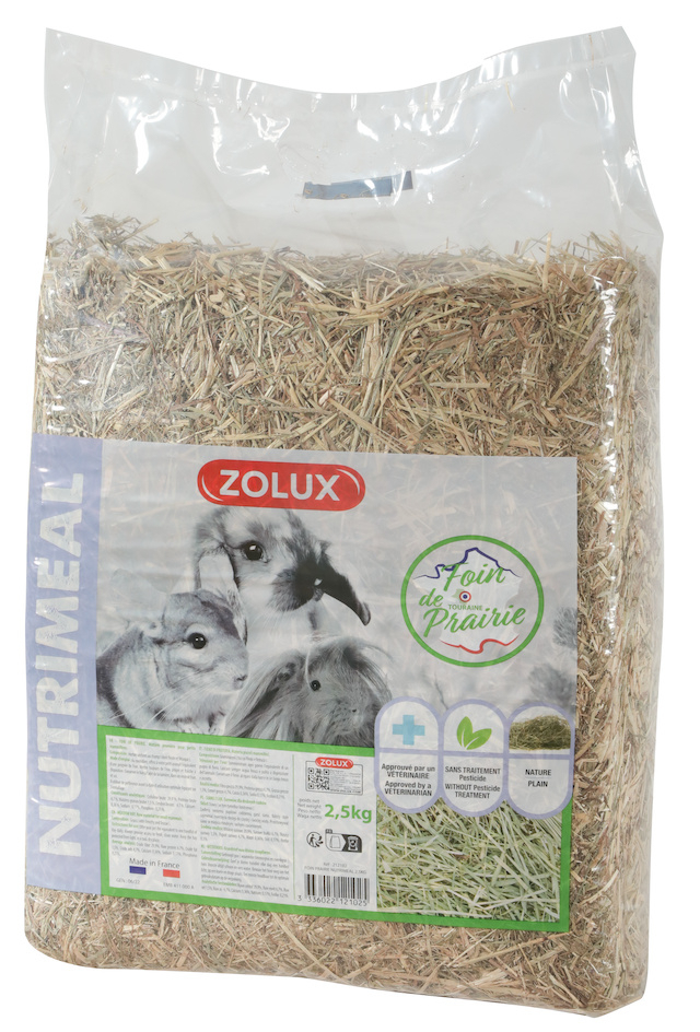 Feno de prado para animais roedores Zolux 2,5kg