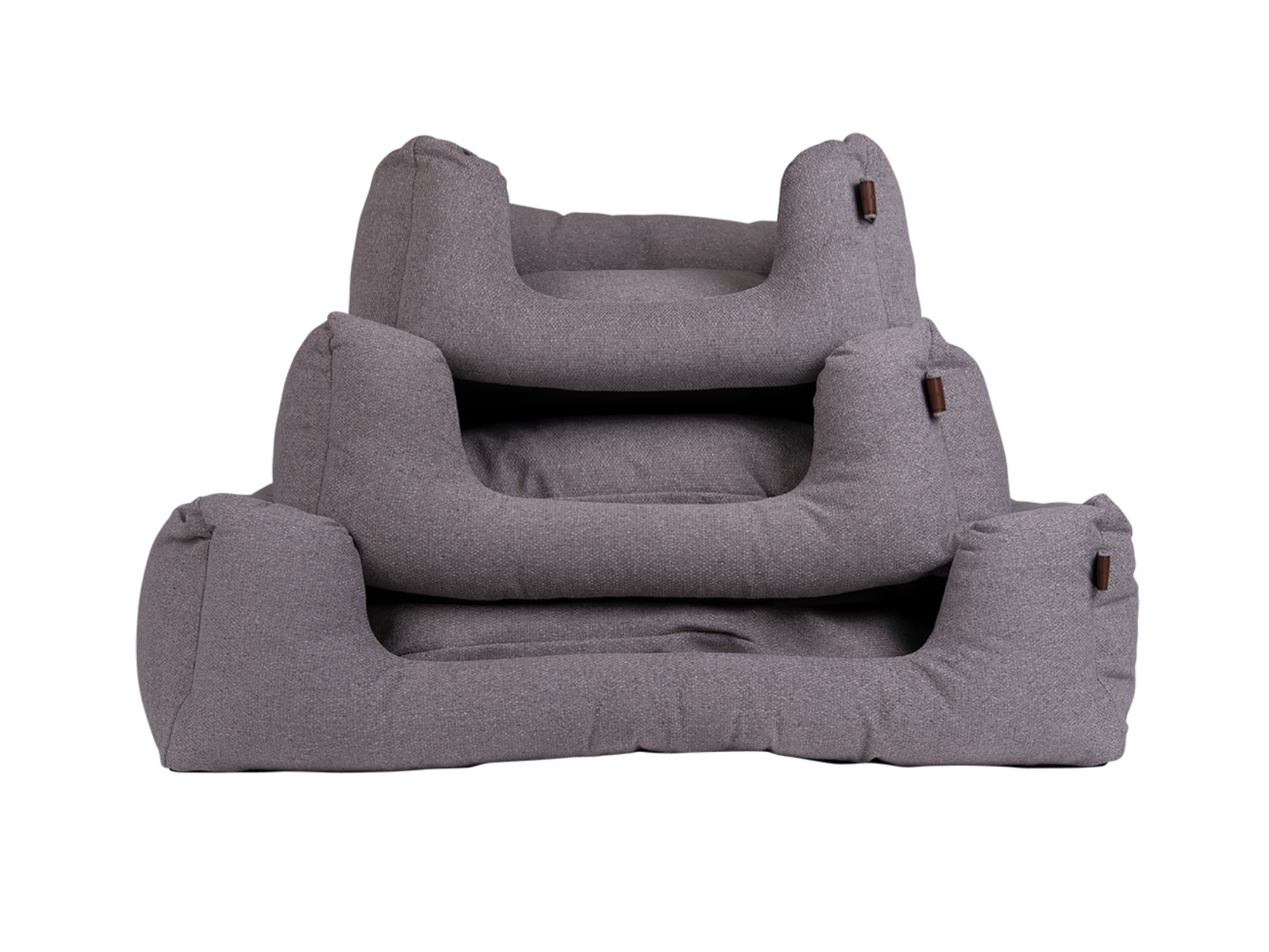 Cesto para cão com memória de forma Fantail sofa Snooze Nut Grey - Vários tamanhos disponíveis