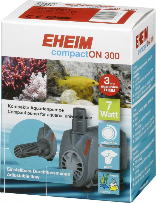 Pompe Eheim CompactOn 300 Débit de 170 à 300l/h