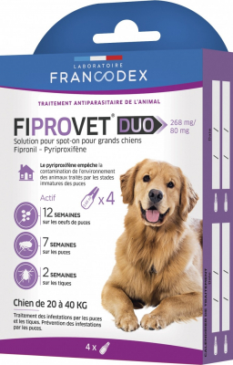 Francodex Fiprovet Duo Pipetas Spot-on para perros