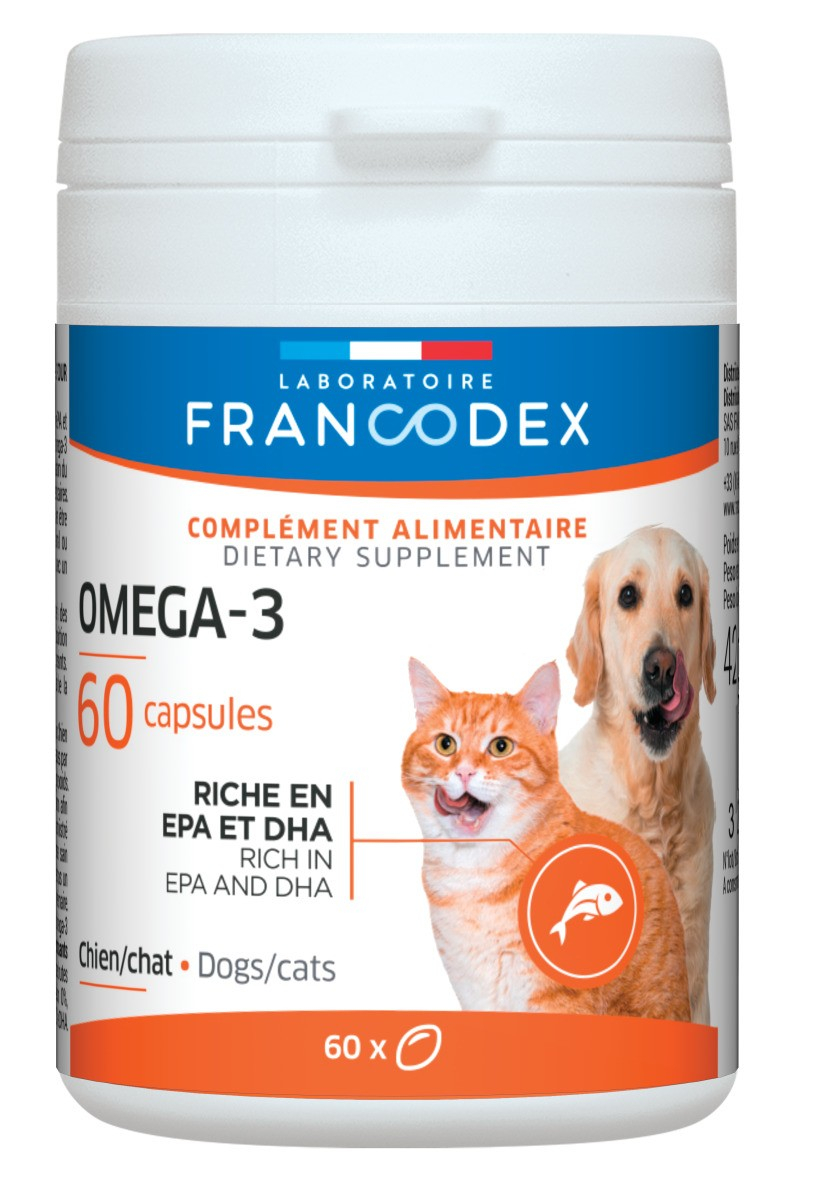 Wat leuk straal bende Francodex Omega-3 voor honden en katten