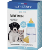 Francodex Biberon + 2 tétines pour chiots et chatons - 120ml