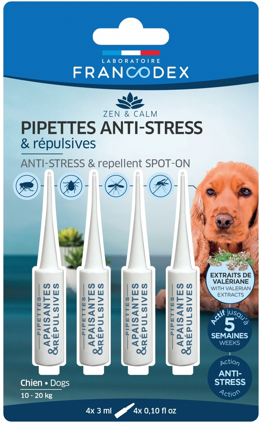 Francodex Pipetas Antiestrés y repelentes para perros