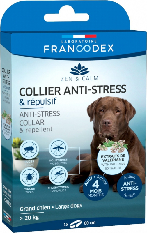 Francodex Collier Antiestrés y repelente para perros