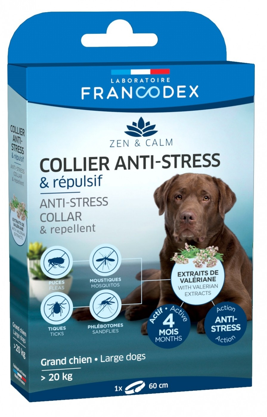 Francodex Coleira antiestressante e Repelente para Cães