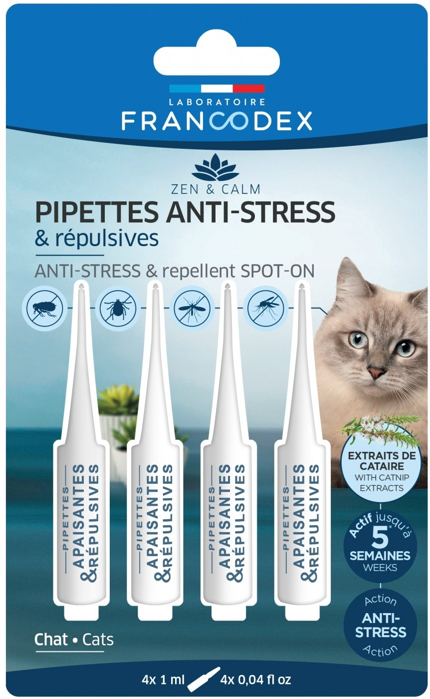Pipette Francodex antistress e repellenti per gatti