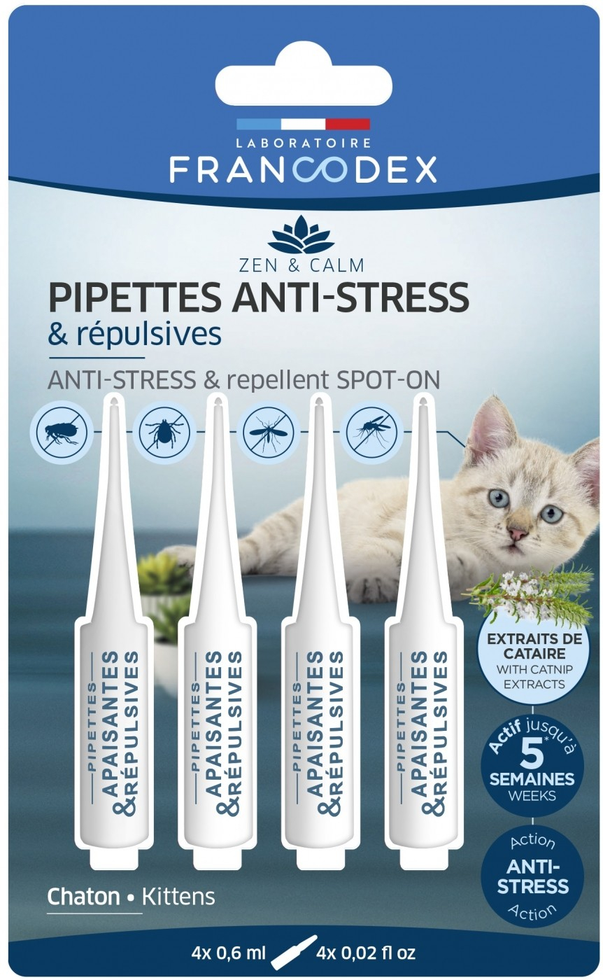 Francodex Pipettes anti-stress et répulsives pour chats