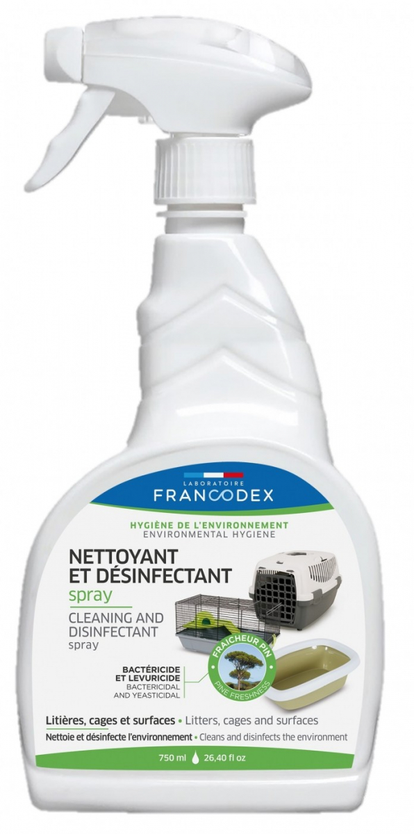Spray destructeur d'odeurs 750ML - Francodex - Niche à Chien