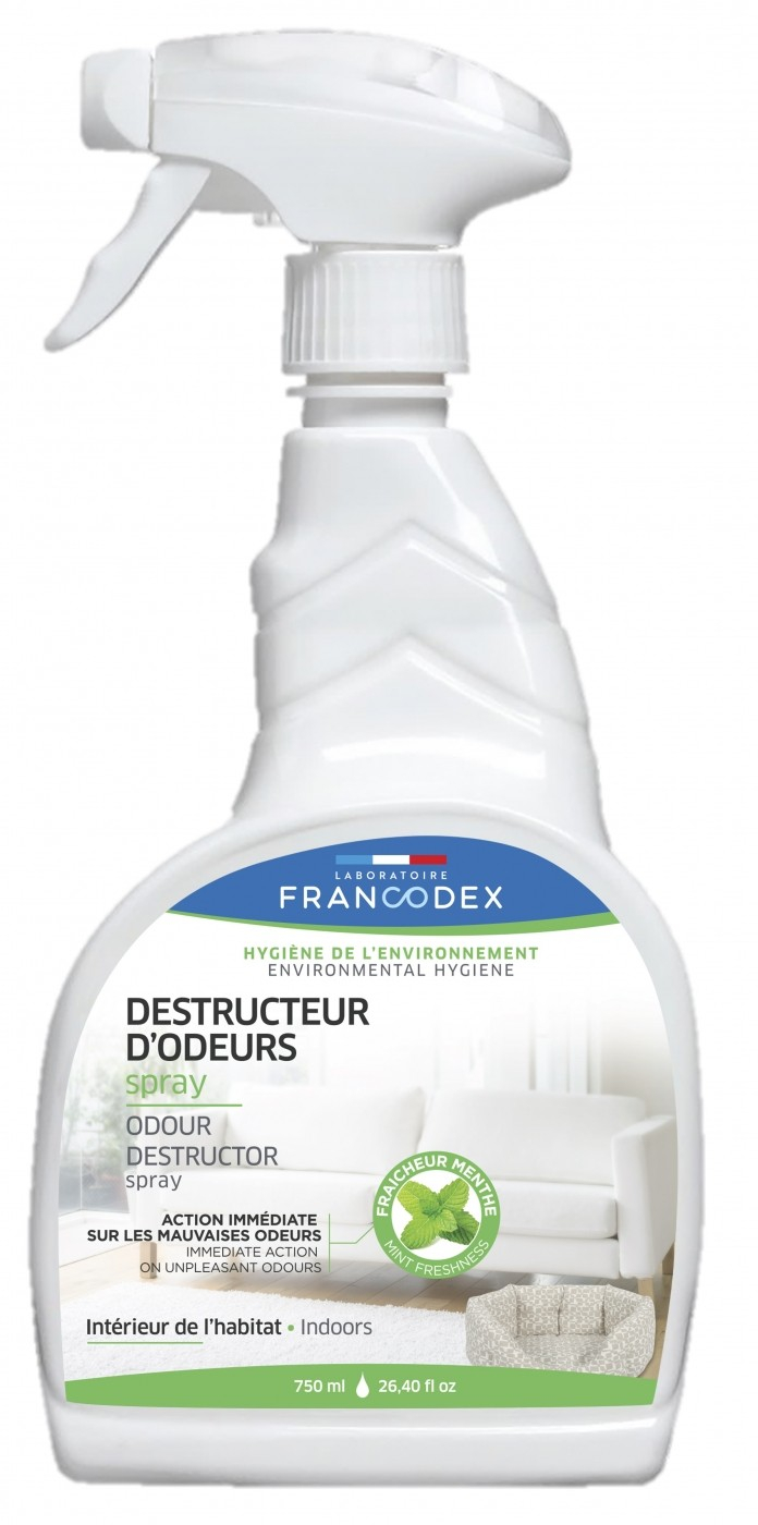 Francodex Spray désinfectant et destructeur d'odeurs
