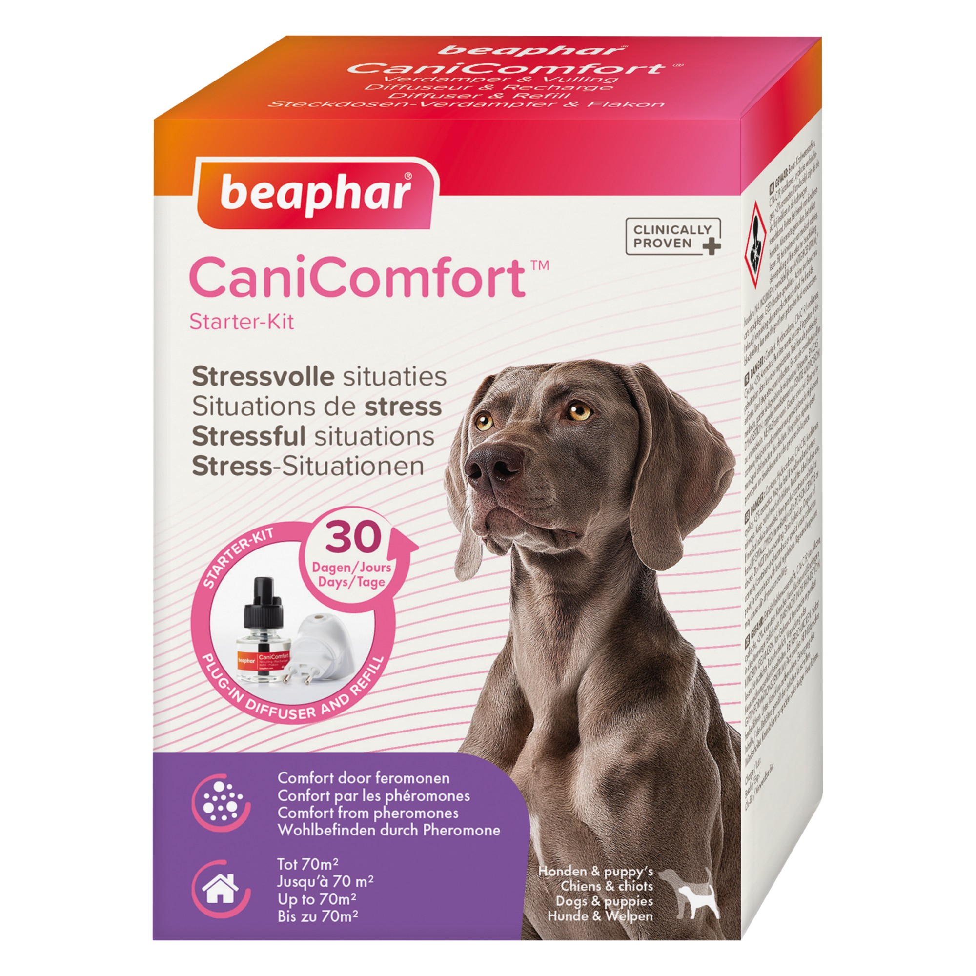 CaniComfort, difusor e recarga com feromonas para cães e cachorros