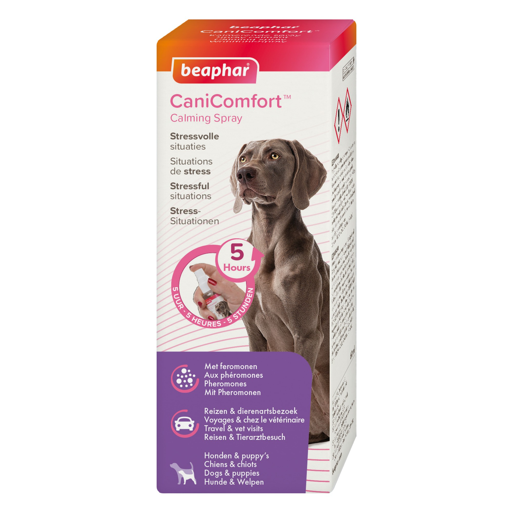 CaniComfort, spray calmante con feromoni per cani e cuccioli