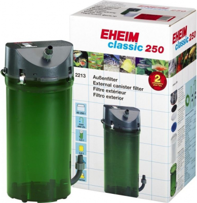 Eheim Classic 2213 - Filtro Esterno 2213050 - Completo di Materiale  Filtrante mech + Substrat Pro - Consumo 8 watt Portata 440 L/H - per  Acquari fino a 250 Litri