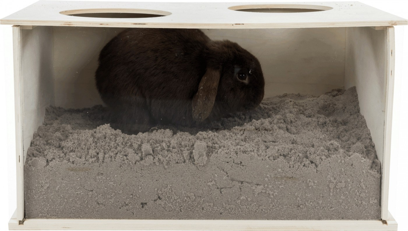 Caja para escarbar para conejos