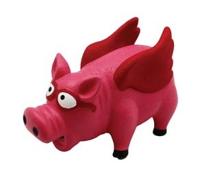 Quietschi Spielzeug für Hunde Super Schweinchen pig fly