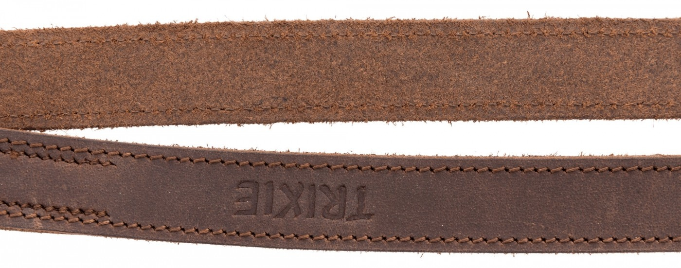 Rustic laisse réglable en cuir ciré et vielli M/L et L/XL brun foncé