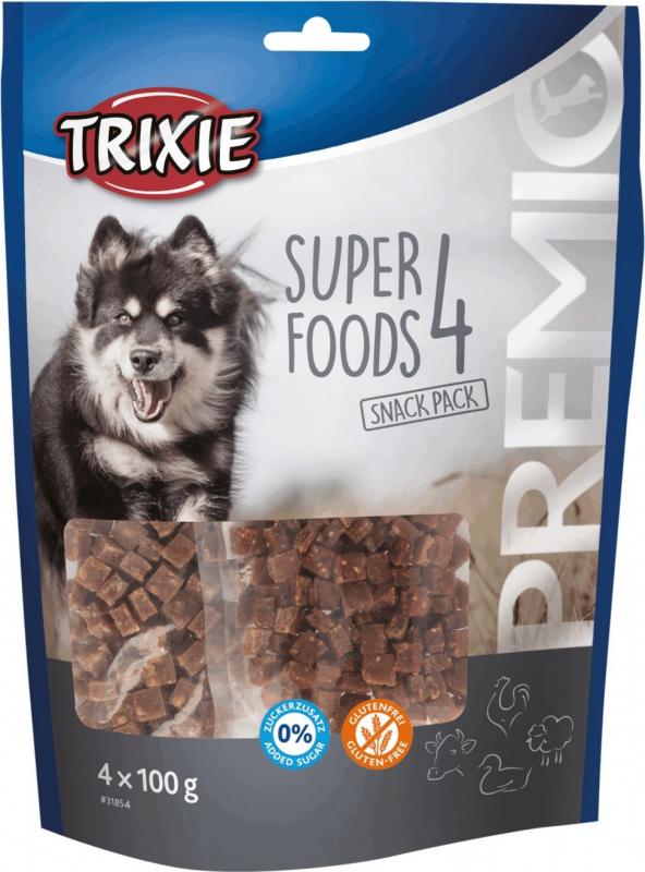 Preis 4 Superfoodspaket für Hunde mit Hühnchen, Enten, Rind und