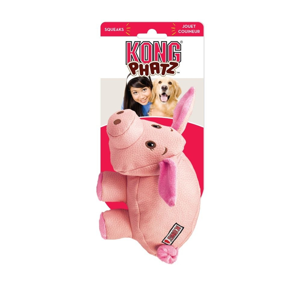 KONG Brinquedo para cachorros Phatz Pig - Dois tamanhos disponiveis