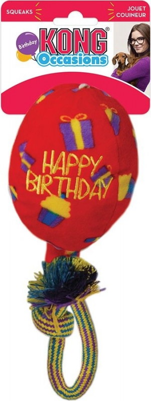 Kong Juguete para traer para perro Happy Birthday Balloon Red balloon