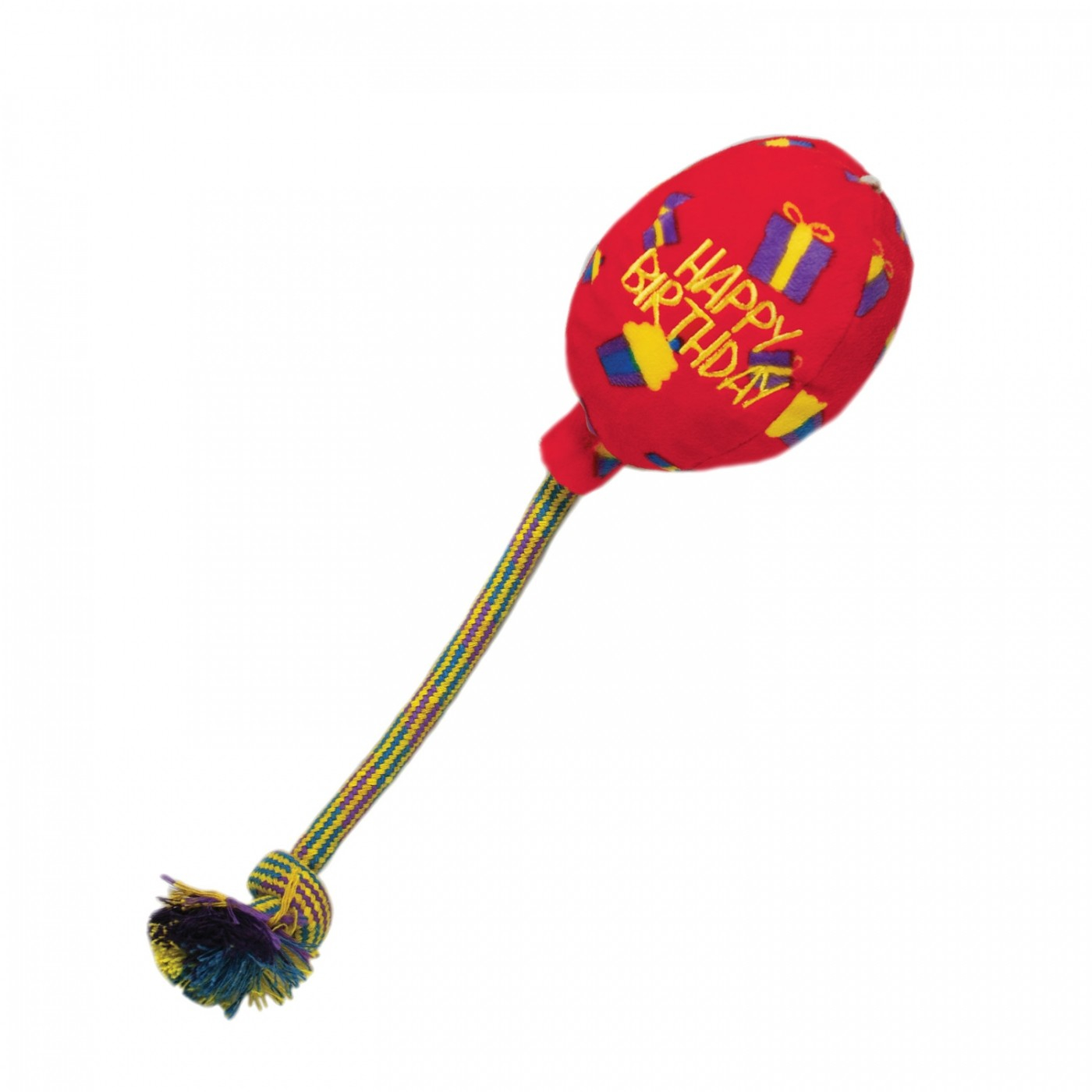 KONG Toy zum Mitnehmen für Hunde Happy Birthday Balloon Red Ballon