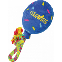 Kong Juguete para lanzar con cuerda Birthday Balloon Blue