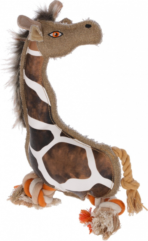 Kerbl Gina Giraffe Spielzeug für Hunde mit Seil