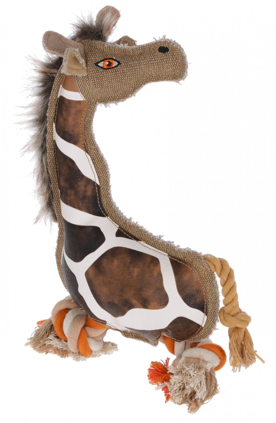 Kerbl Giocattolo Giraffa Gina per cane con corda