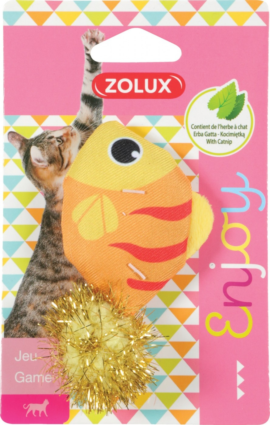Zolux giocattolo per gatti Lovely con erba gatta - Pesce