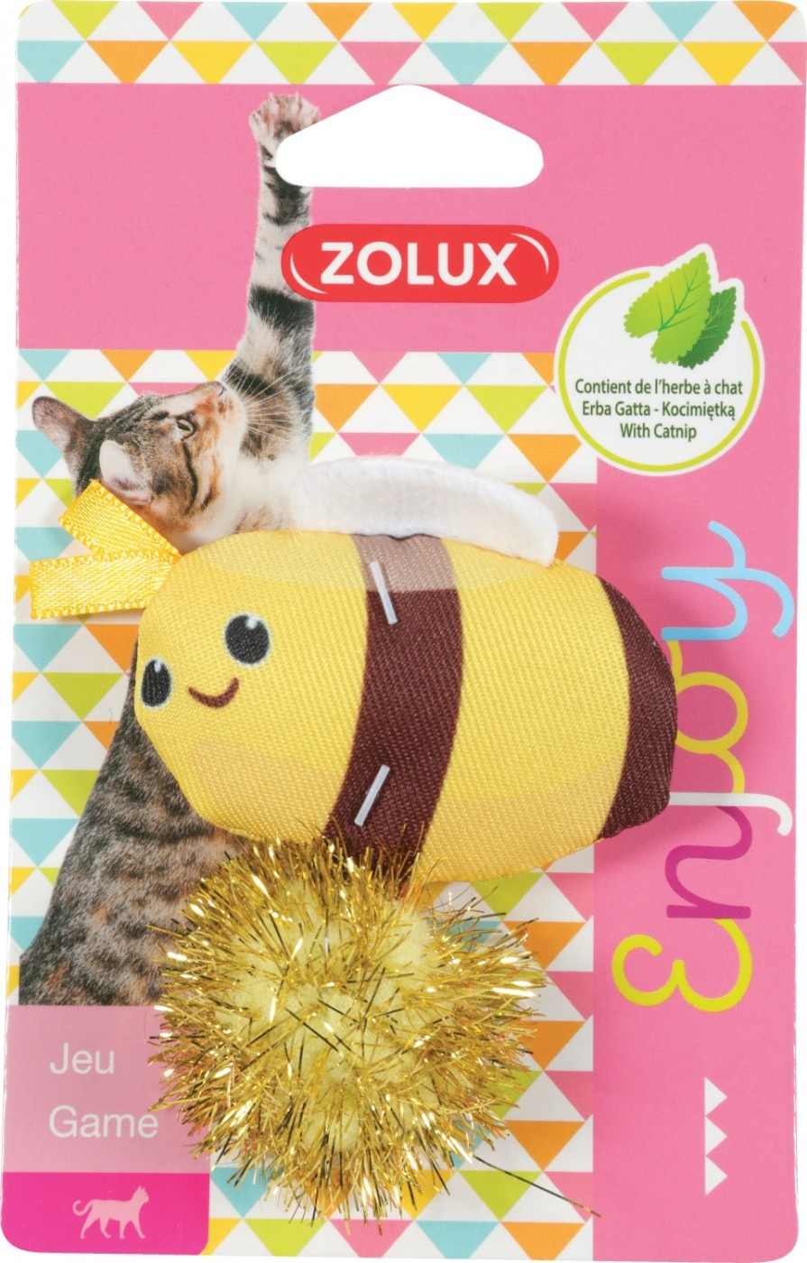 Zolux Lovely Brinquedo para gato com erva gateira - Abelha