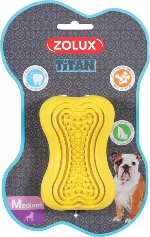 Jouet à mâcher pour chien caoutchouc Titan jaune - plusieurs tailles