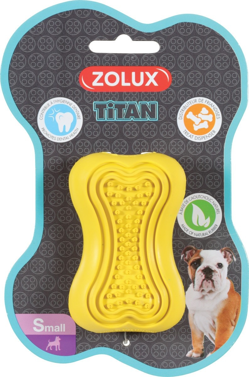 Hundekauspielzeug aus Gummi Titan in gelb - verschiedene Größen