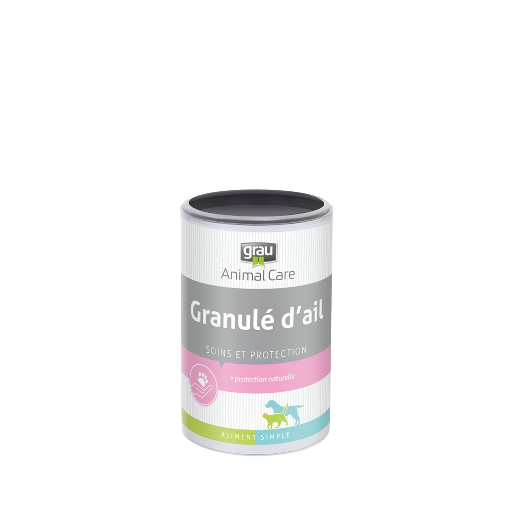 GRAU Nahrungsergäunzungsmittel für Katze und Hunde Knoblauch-Granulat