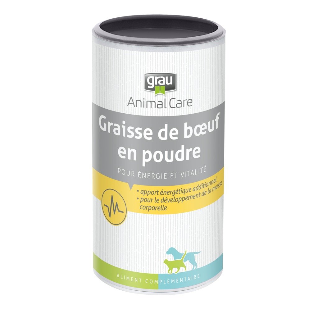 GRAU Rinderfettpulver Nahrungsergänzungsmittel für Katzen und Hunde