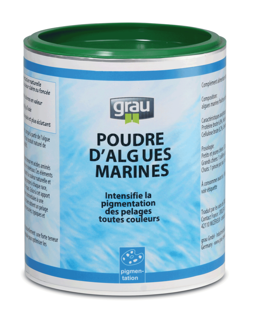 GRAU Poudre d'algues marines naturelle, supplément d'iode pour chien et chat