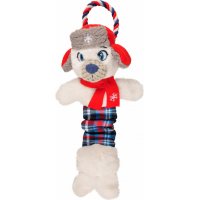 Peluche pour chien Ours polaire avec corde Noël 47cm